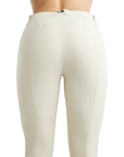 Montar MoZida Ladies Refined Breeches with Gun Metal Crystals Knee Grip, Warm Light Gray