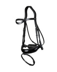 Dy'on Patent Large Crank Noseband Bridle With Flash, Black, New English Collection