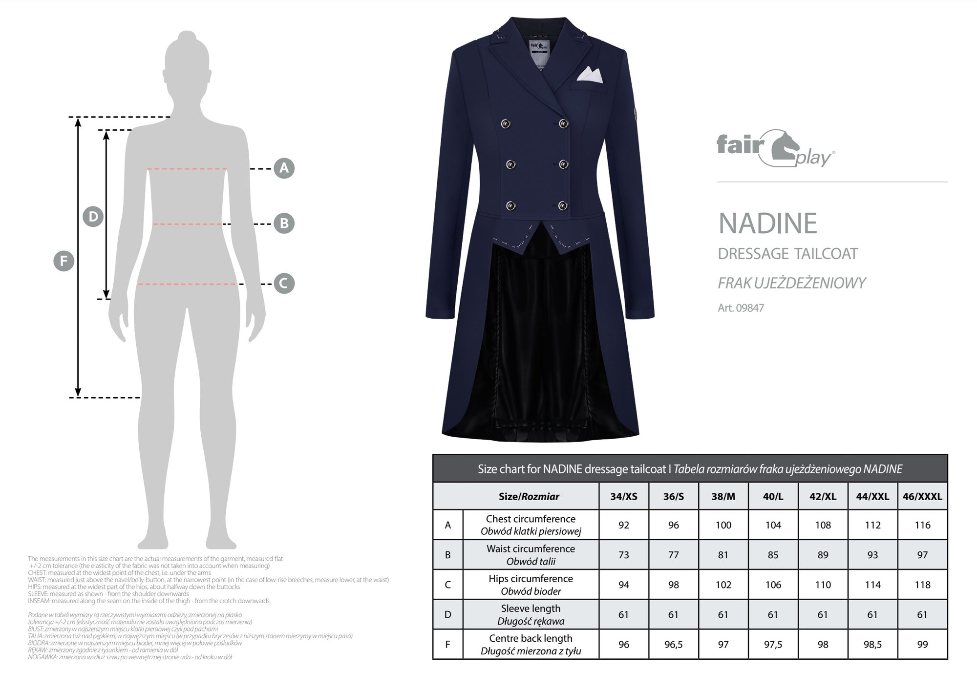 Fairplay Ladies Dressage Tailcoat NADINE, Brown