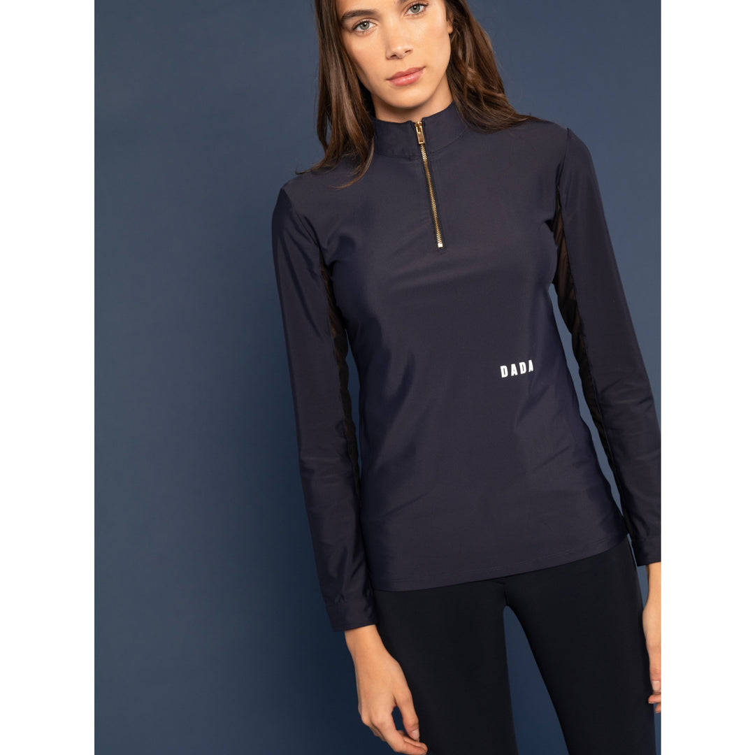 Dada Sport New Pablo Ladies Long Sleeve Polo Shirt, Navy