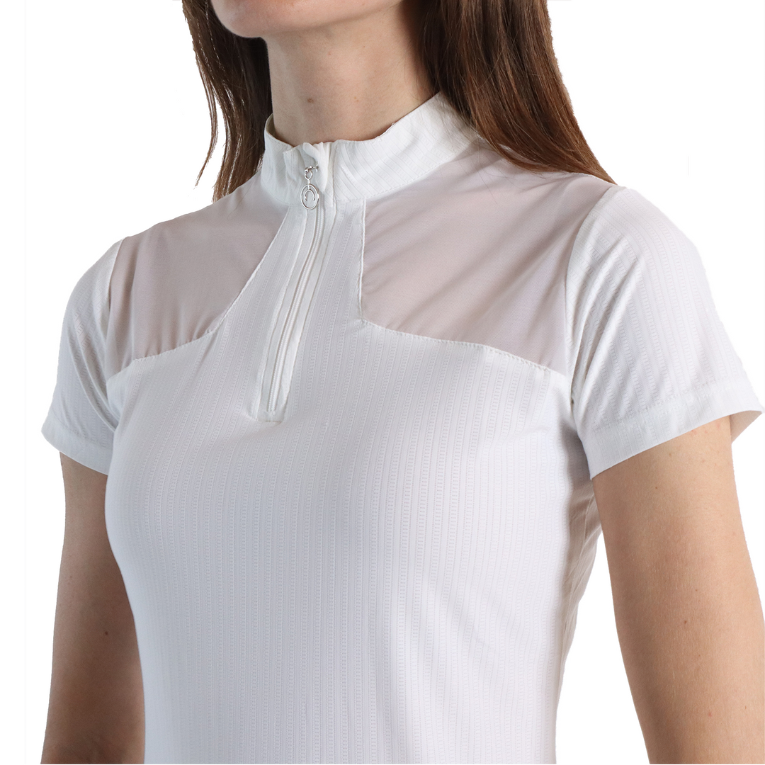 Montar MoMeadow Ladies Short Sleeve Mesh Training Shirt, White