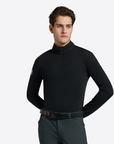 RG Jersey Fleece Long Sleeve Zip Training Shirt, Black