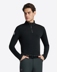 RG Jersey Fleece Long Sleeve Zip Training Shirt, Black