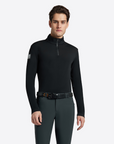 RG Jersey Fleece Long Sleeve Zip Training Shirt, Black