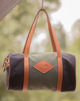 Penelope Canvas Bowl Bag, Khaki & Black