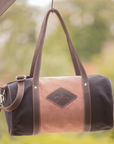 Penelope Canvas Bowl Bag, Pink & Black
