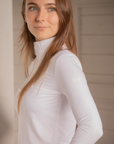 Penelope Florence Mesh Ladies Long Sleeve Show Shirt, Optic White