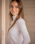 Penelope Florence Mesh Ladies Long Sleeve Show Shirt, Optic White