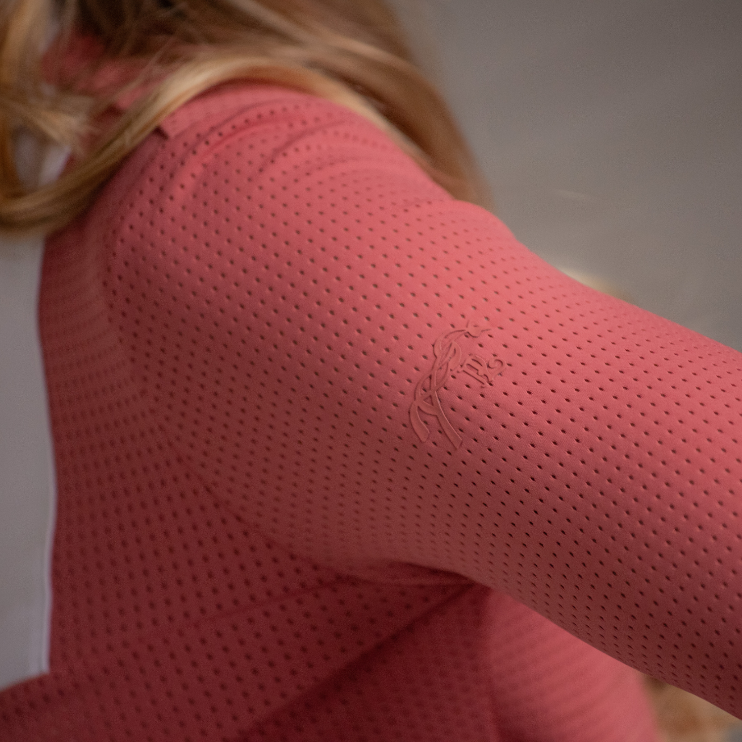 Penelope Florence Mesh Ladies Long Sleeve Show Shirt, Terracota