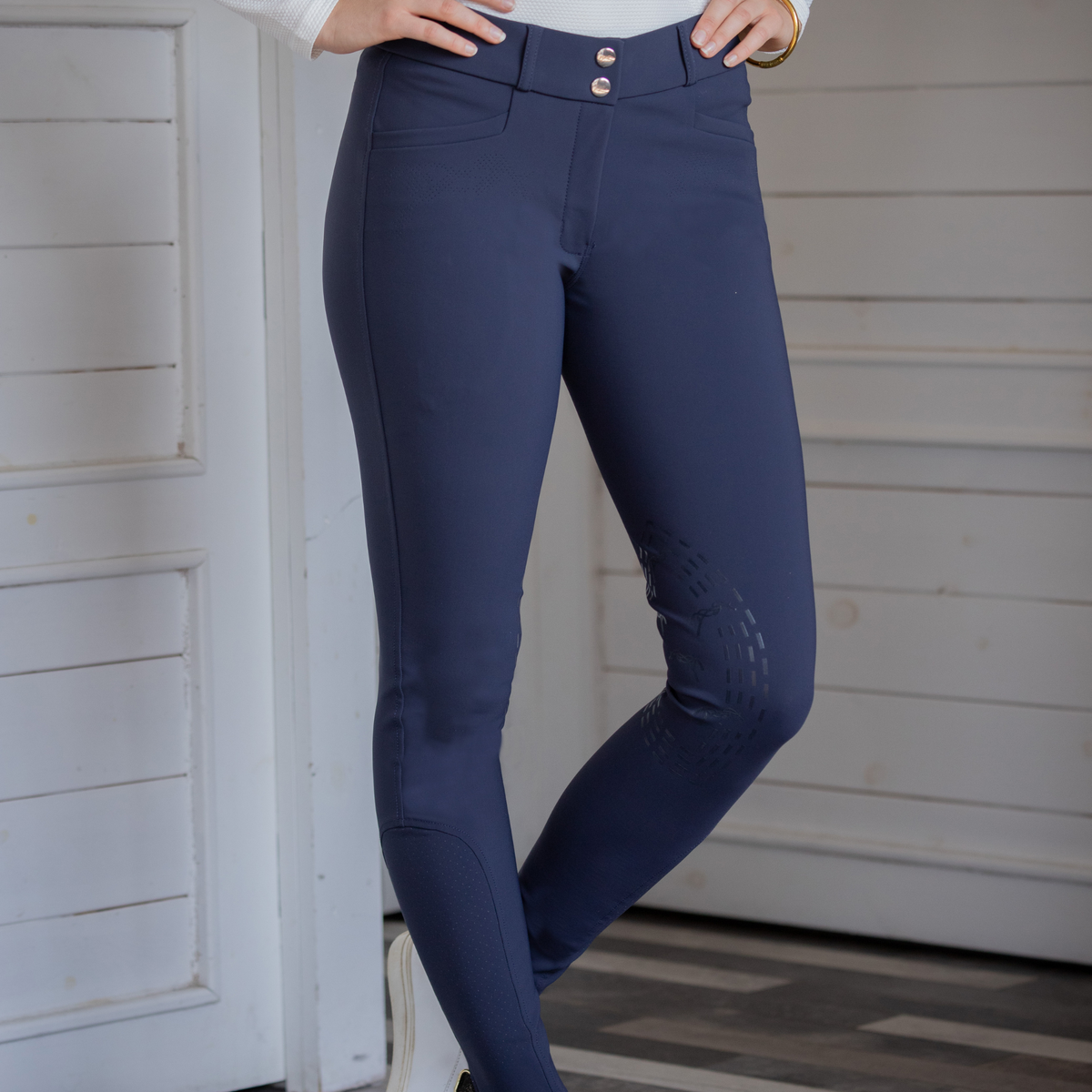 Pénélope Ladies New Majestic Knee Grip Breeches, Navy