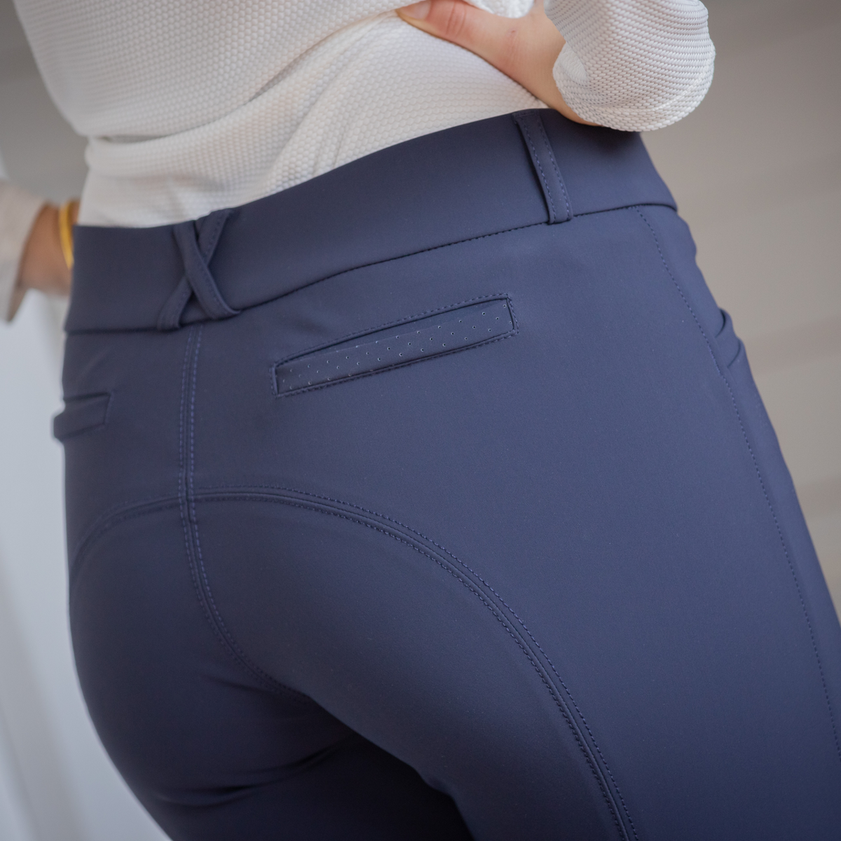 Pénélope Ladies New Majestic Knee Grip Breeches, Navy