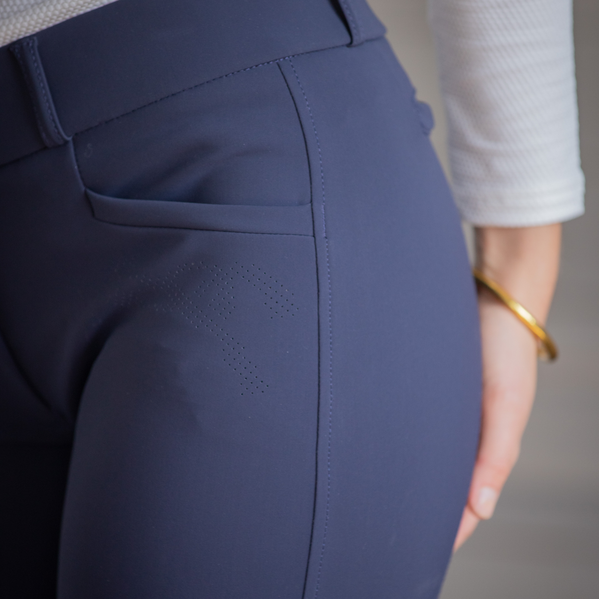 Pénélope Ladies New Majestic Knee Grip Breeches, Navy