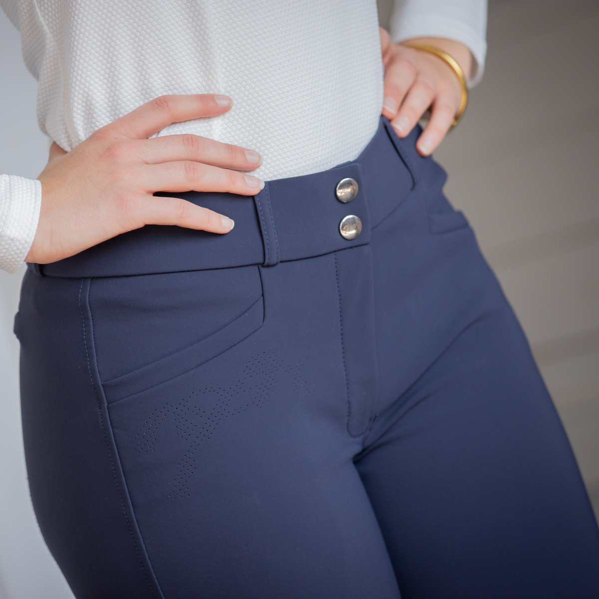 Pénélope Ladies New Majestic Knee Grip Breeches, Navy
