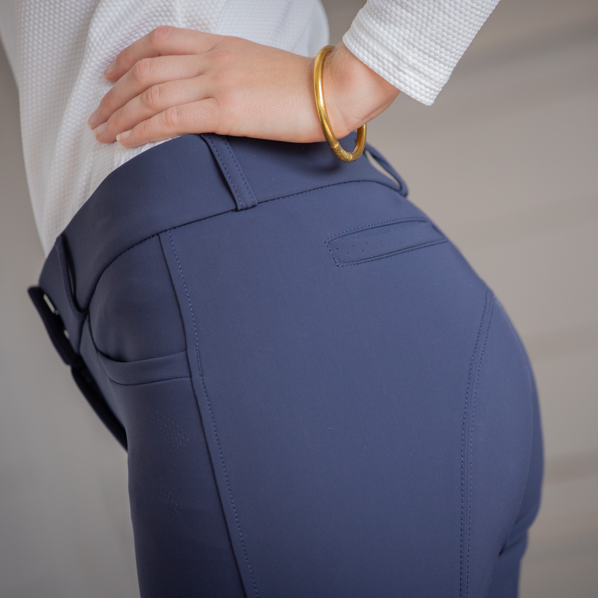 Pénélope Ladies New Majestic Knee Grip Breeches, Navy