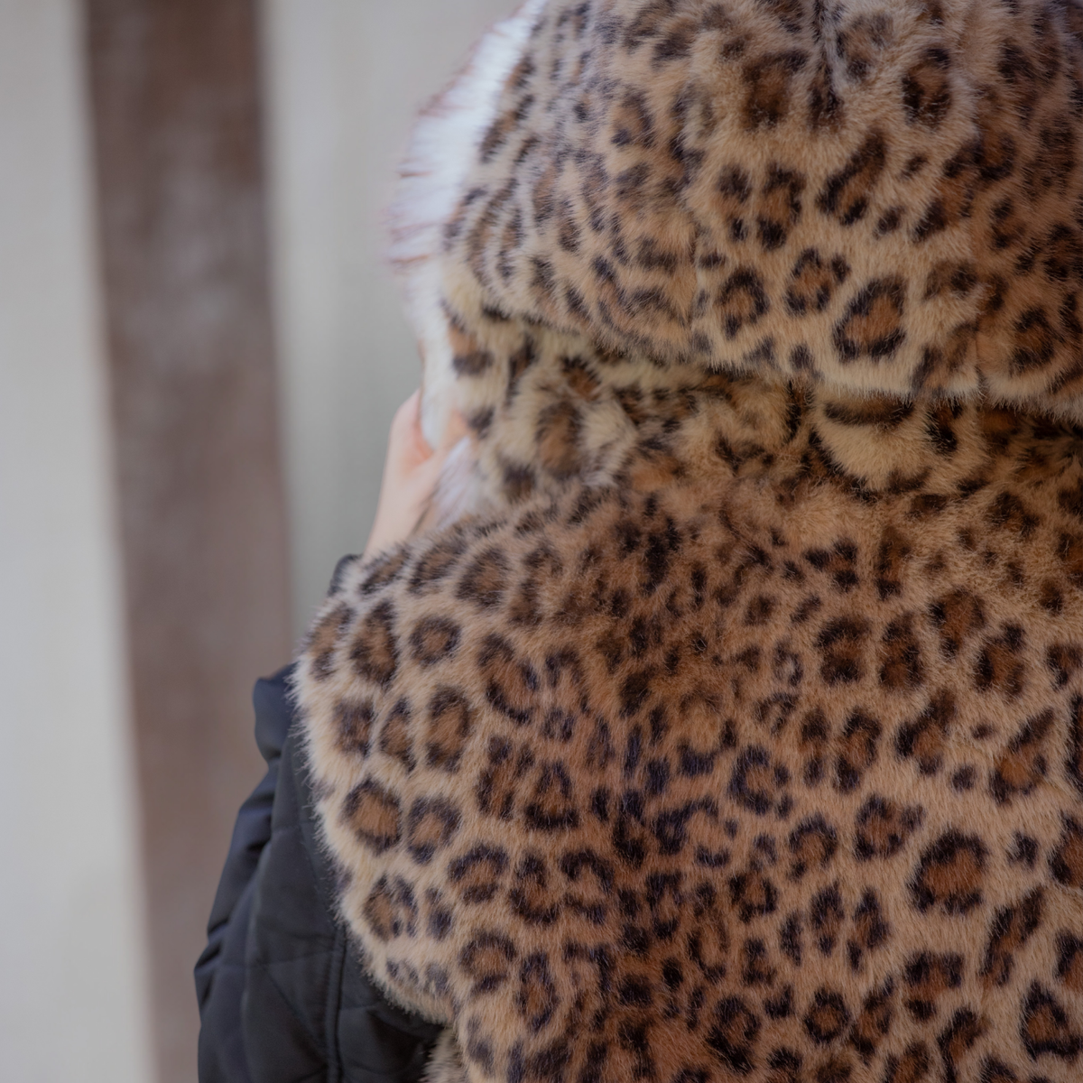 Pénélope Léolyon Jacket, Black w/ Leopard