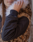 Pénélope Léolyon Jacket, Black w/ Leopard