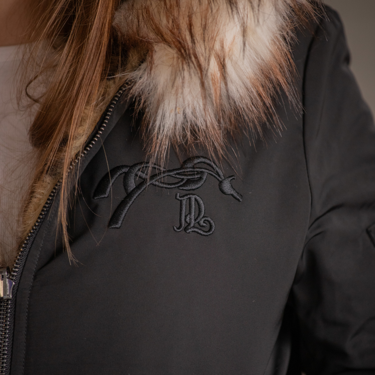 Pénélope Léolyon Jacket, Black w/ Leopard