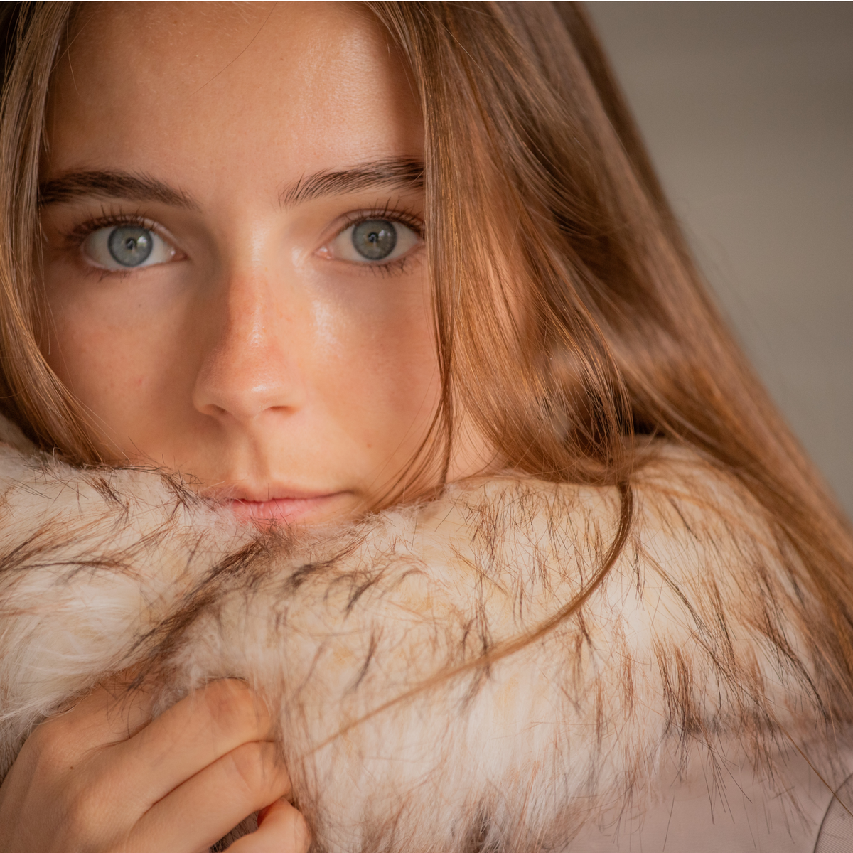 Pénélope Lyon Reversible Winter Jacket, Taupe &amp; Offwhite