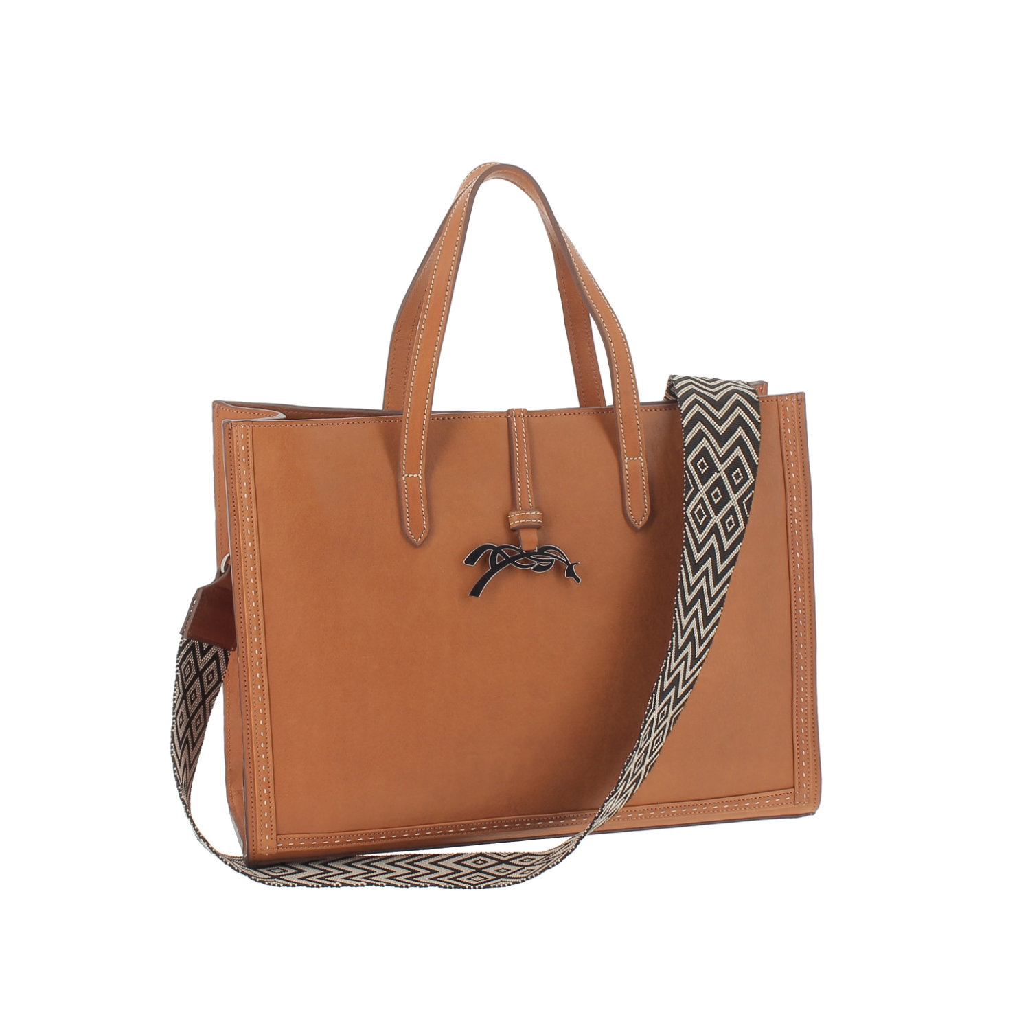 Pénélope Romane Handbag, Cognac