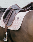 Kentucky Horsewear Dressage Saddle Pad with Plaited Cord, Soft Rose