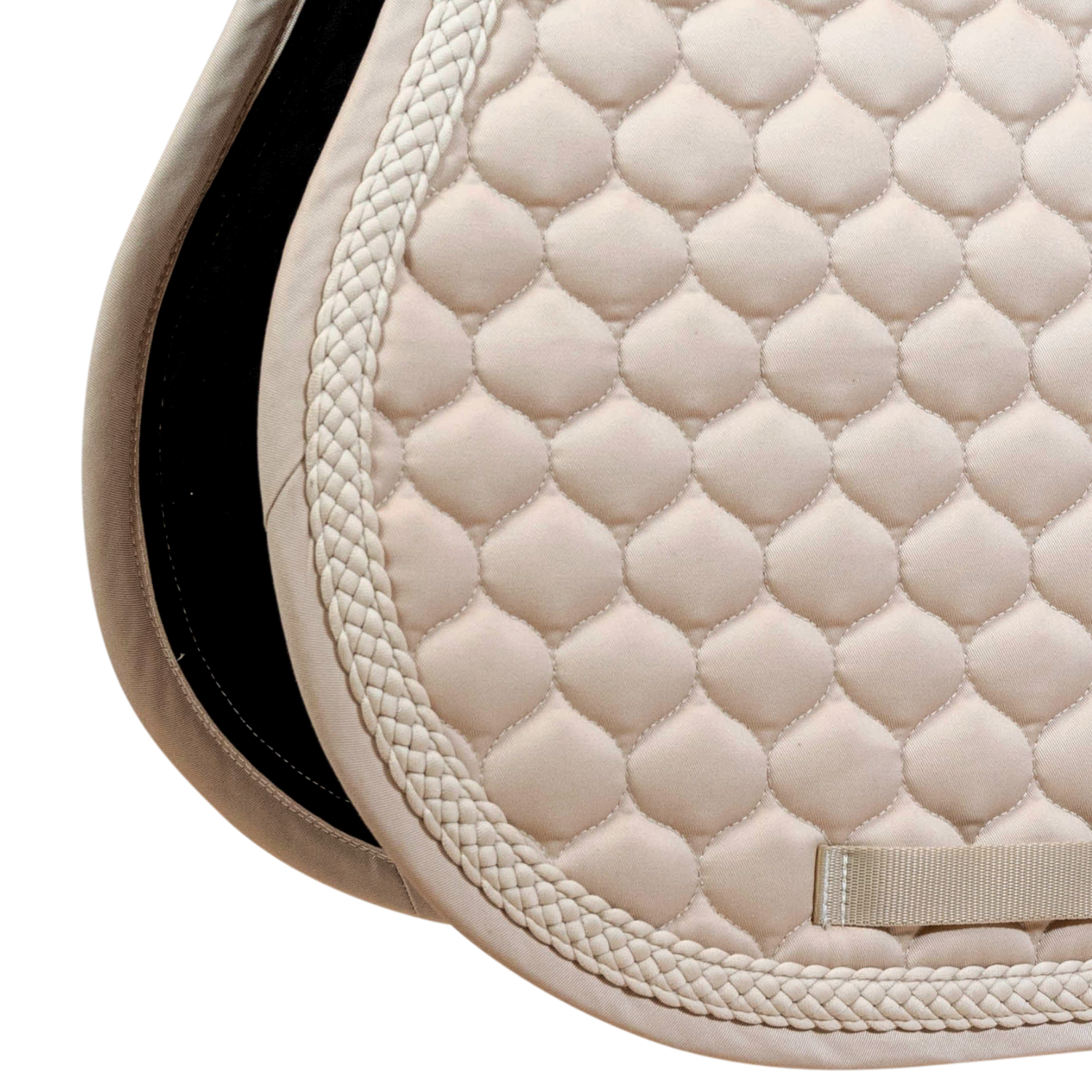 Kentucky Horsewear Show Jumping Saddle Pad with Plaited Cord, Beige