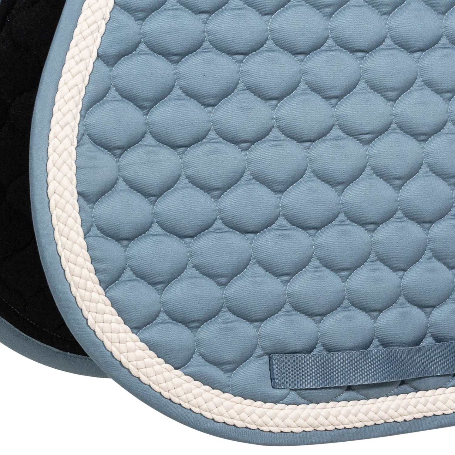 Kentucky Horsewear Show Jumping Saddle Pad with Plaited Cord, Light Blue