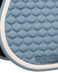 Kentucky Horsewear Show Jumping Saddle Pad with Plaited Cord, Light Blue