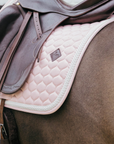 Kentucky Horsewear Show Jumping Saddle Pad with Plaited Cord, Soft Rose