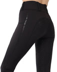 Montar REBEL Tone in Tone Logo Pull on Full Grip Riding Tights, Black