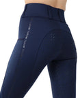 Montar REBEL Tone in Tone Logo Pull on Full Grip Riding Tights, Navy