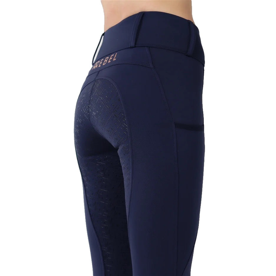 Montar REBEL Rosegold Logo Bit Chain Full Grip Pull on Riding Tights ...