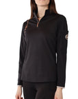 Montar REBEL Rosegold Logo Bit Chain 1/2 Zip Training Shirt,Black