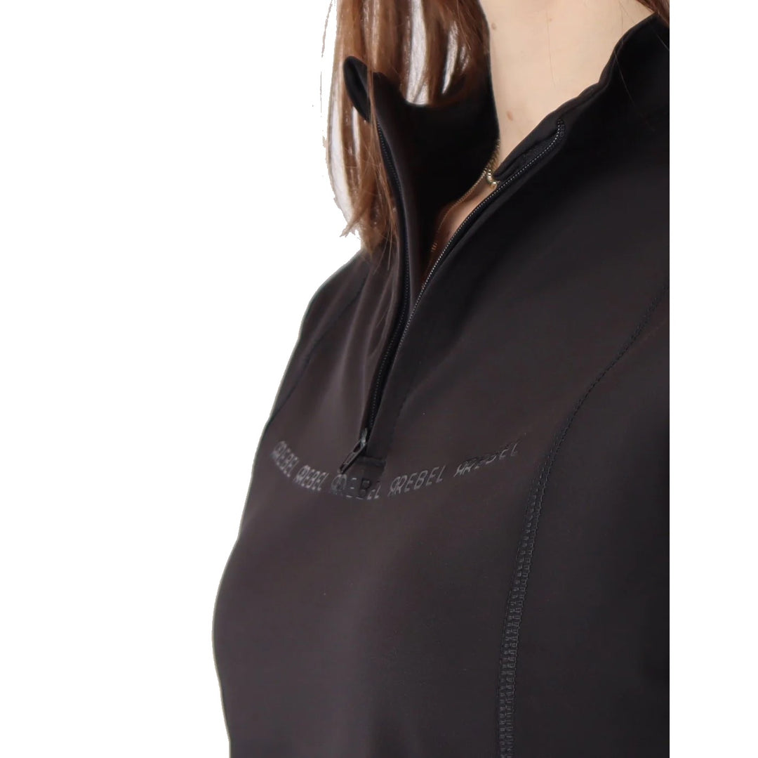 Montar REBEL Tone in Tone 1/2 Zip Training Shirt, Black