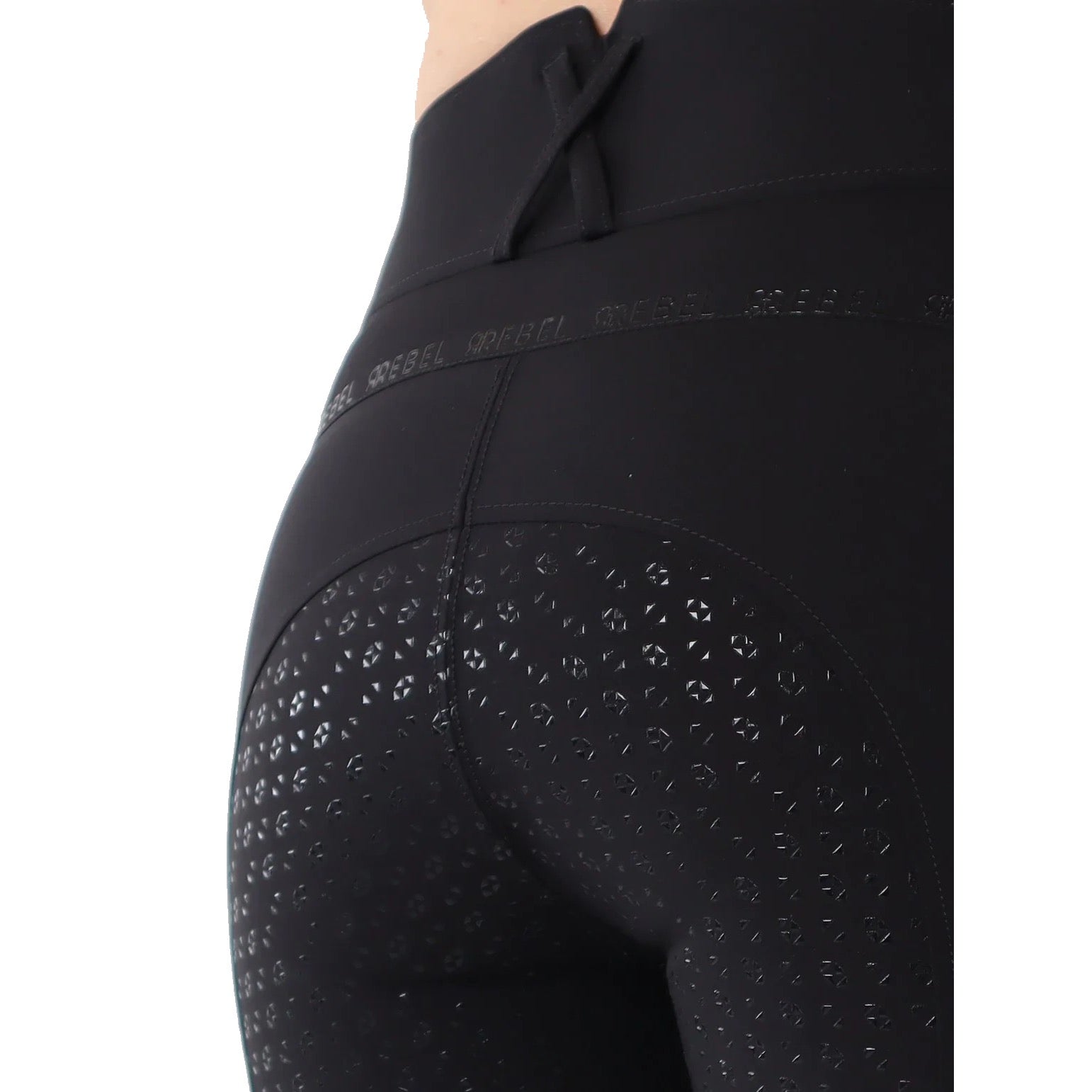 Montar REBEL Tone in Tone High Rise Full Grip Breeches, Black