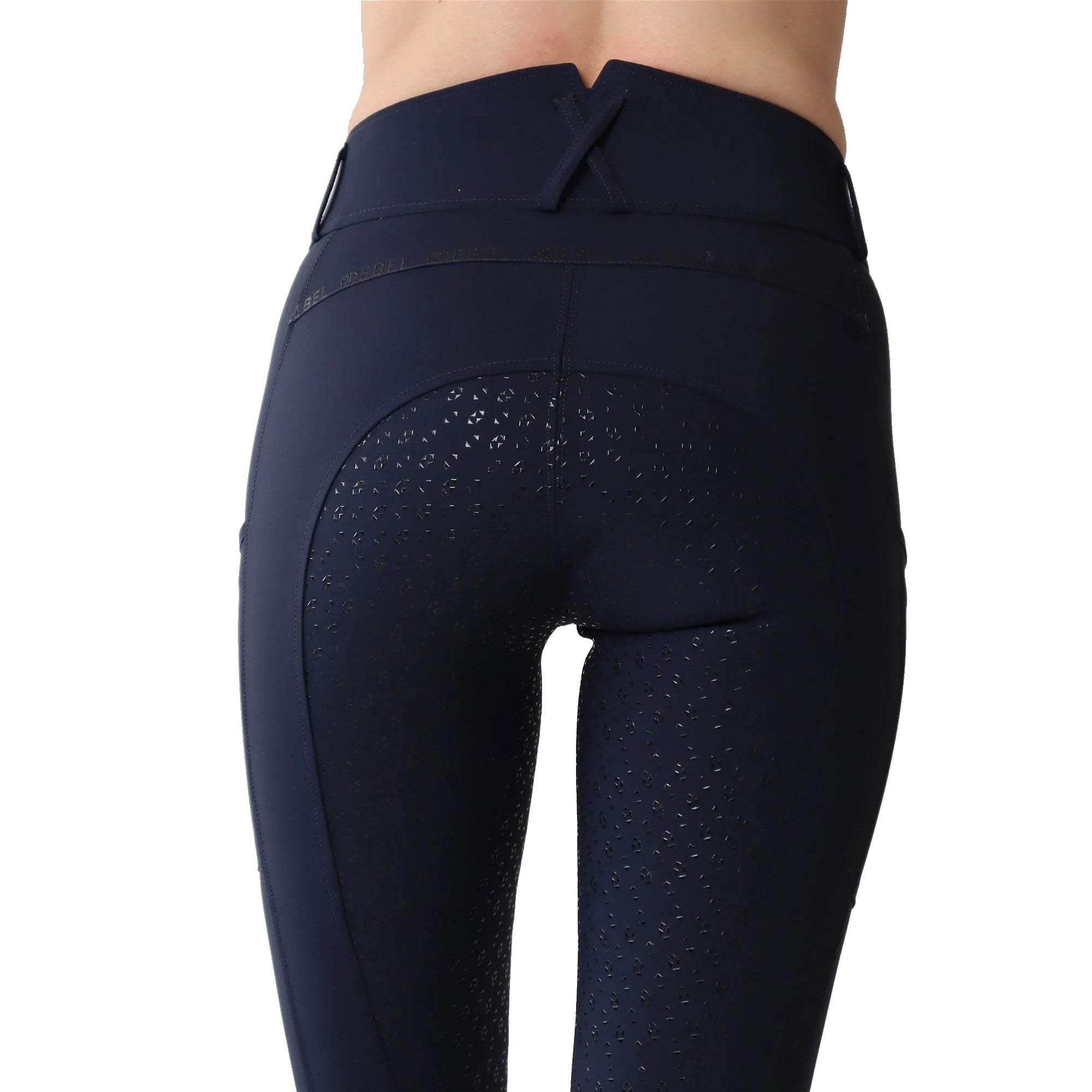 Montar REBEL Tone in Tone High Rise Full Grip Breeches, Navy