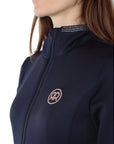 Montar REBEL Rosegold Crystal Full Zip Lightweight Jacket, Navy