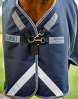 Rambo 1680D Plus Turnout 100g, Navy/Thunderstorm Grey & Silver