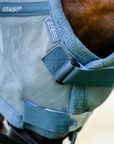 Rambo Fly Mask, Heather Blue/Blue & Silver