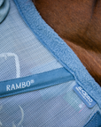 Rambo Fly Mask, Heather Blue/Blue & Silver