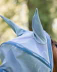Rambo Fly Mask, Heather Blue/Blue & Silver