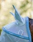 Rambo Fly Mask, Heather Blue/Blue & Silver