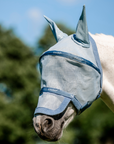 Rambo Fly Mask, Heather Blue/Blue & Silver