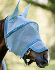 Rambo Fly Mask, Heather Blue/Blue & Silver