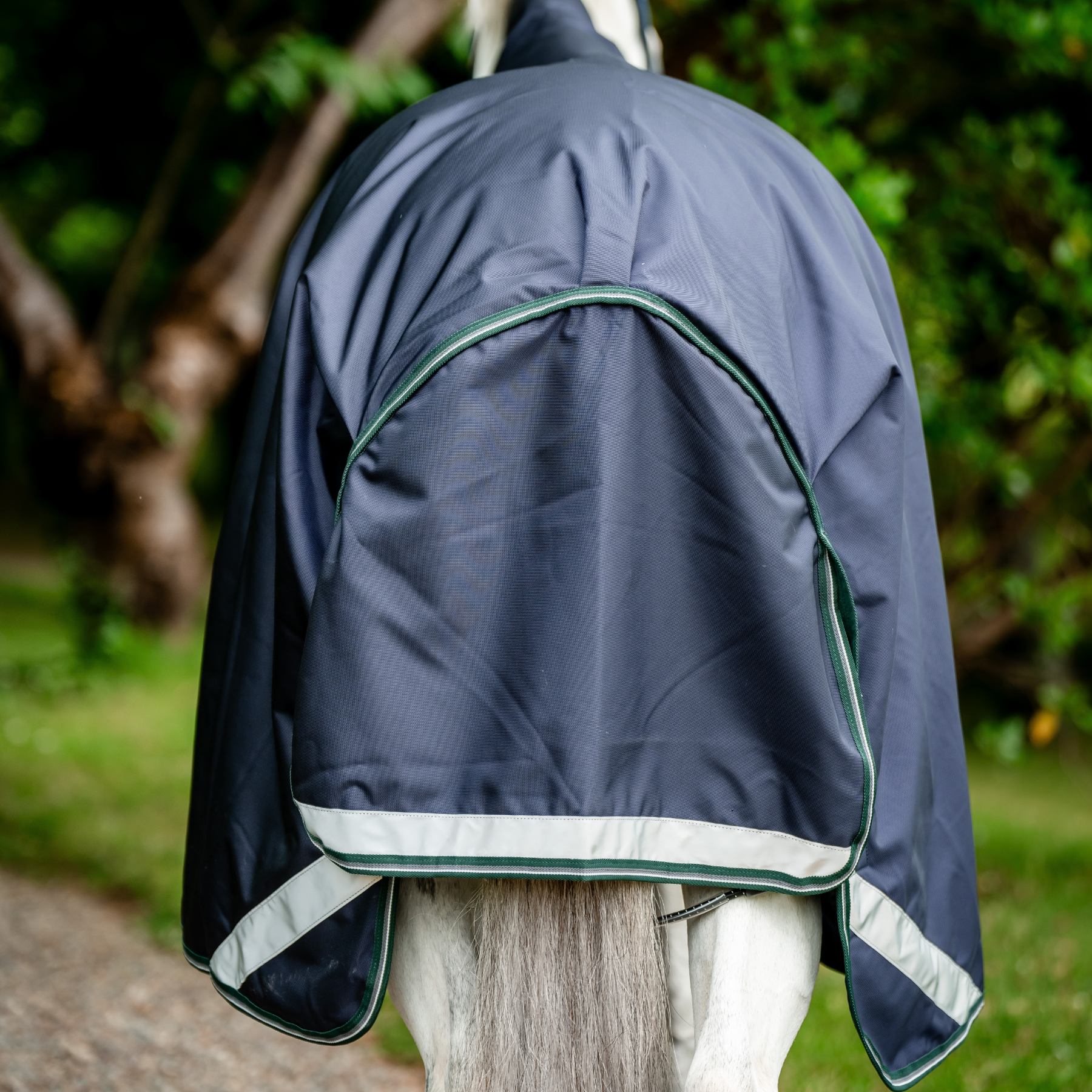 Rambo Wug Turnout, Navy/Hunter Green/Silver