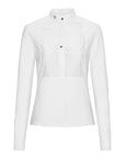Trolle Ladies Long Sleeve Competition Shirt w/ Pleated Bib, White