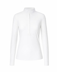 Trolle Ladies Hunter Half Placket Long Sleeve Competition Shirt, White on White