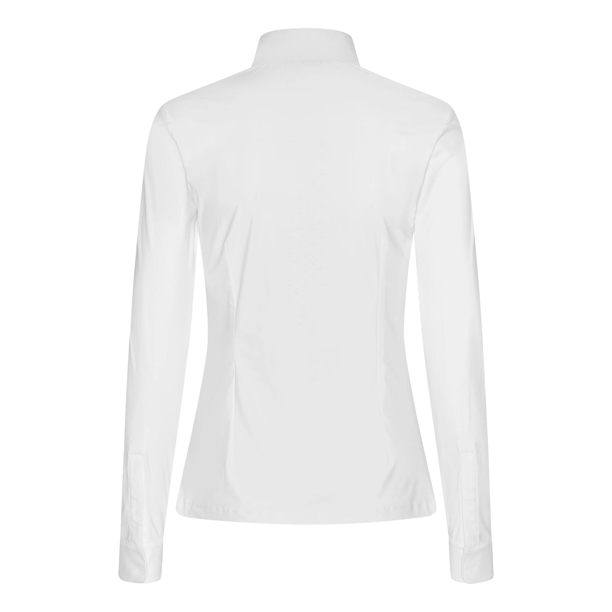 Trolle Ladies Hunter Half Placket Long Sleeve Competition Shirt, White on White