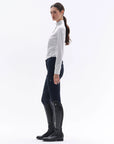 Trolle Ladies Hunter Half Placket Long Sleeve Competition Shirt, White on White