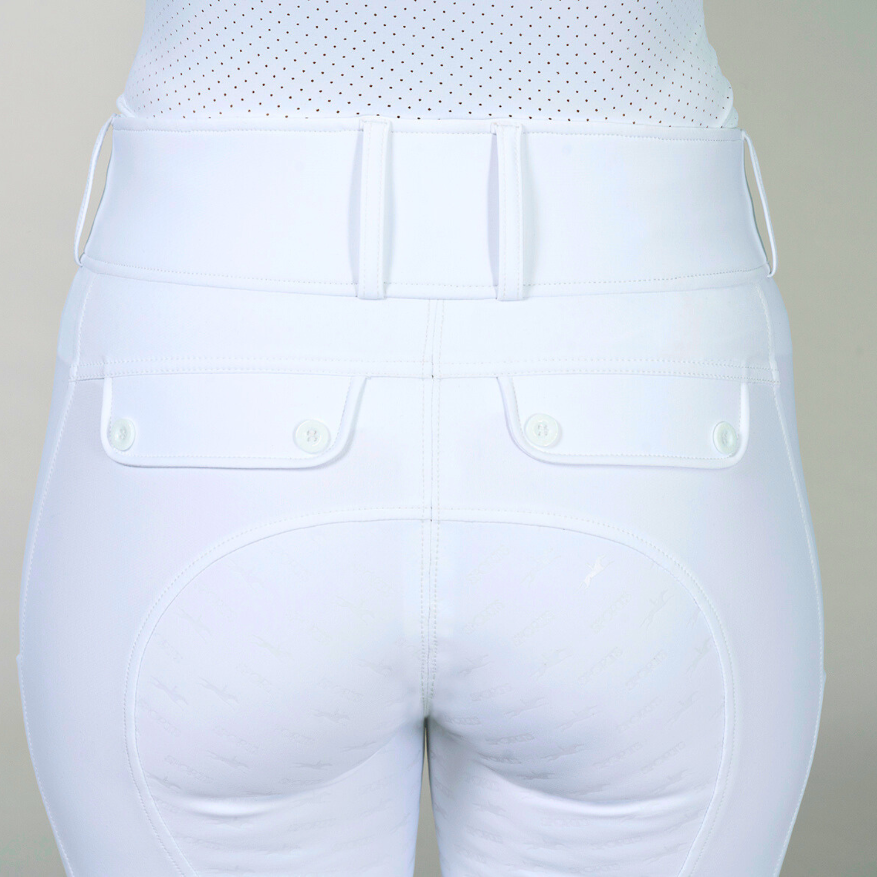 Schockemohle SPCarola Pro Ladies Full Grip Breeches, Optical White