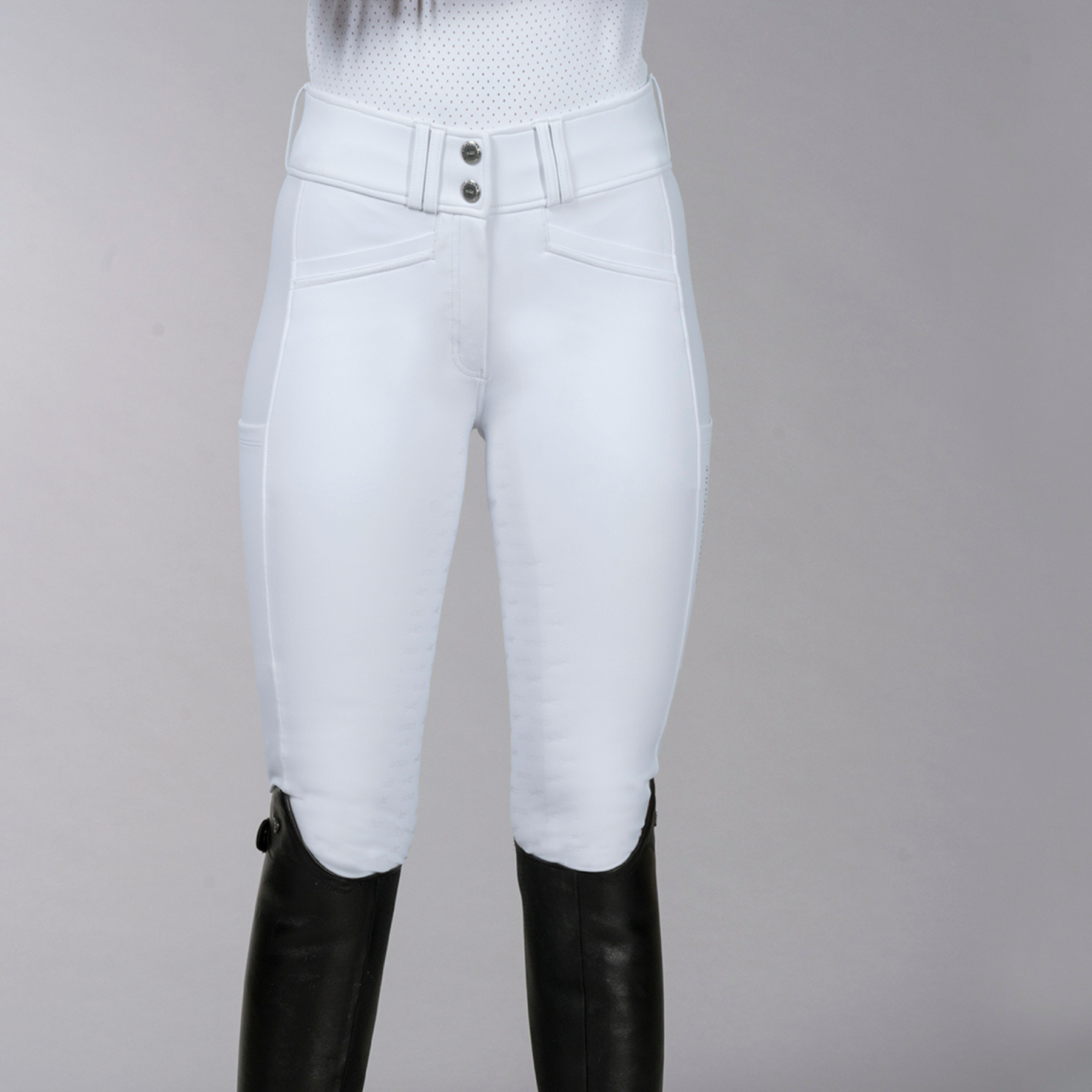 Schockemohle SPCarola Pro Ladies Full Grip Breeches, Optical White